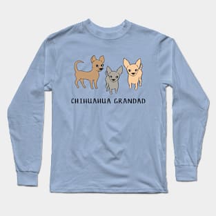 Chihuahua grandad - blue Long Sleeve T-Shirt